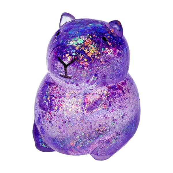 Capybara Kawaii Sparkly Stress Ball Squishies® Fidget Toy (1pc) Color Ships Assorted - Image 6