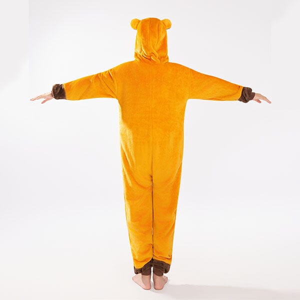 Cozy Cuddler Capybara Flannel Onesie For Adults & Kids (1pc) Multiple Sizes - Image 3