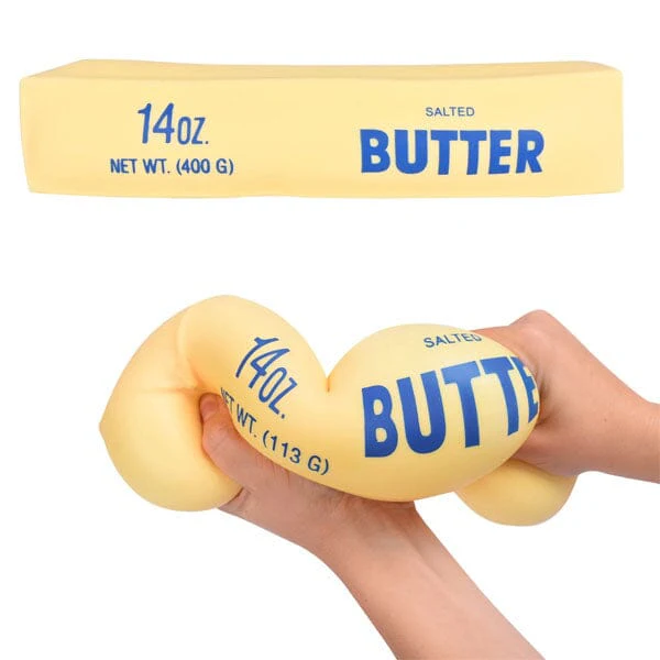 Giant Salted Butter Stick 10" Slow-Rise Squishies® Fidget Toy (1pc) - Image 2