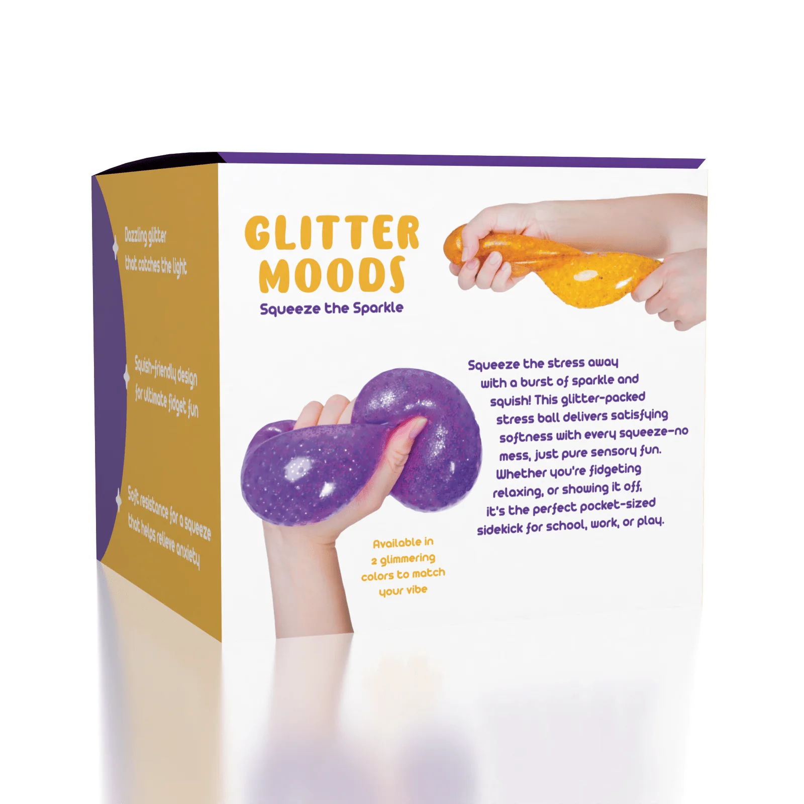 GlitterMoods Metallic Squishies® Stress Ball Fidget Toy - Image 3