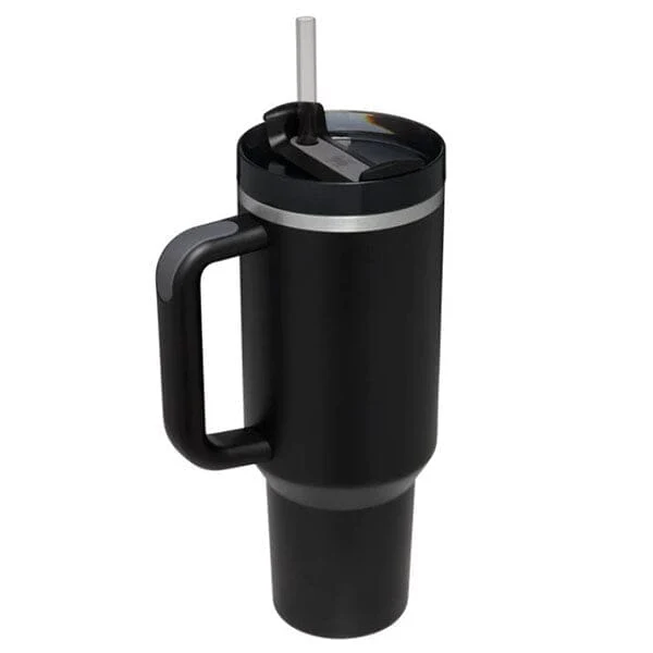 HydriEase 40oz Vacuum Insulated Tumbler Cup With Handle & Straw - Image 10