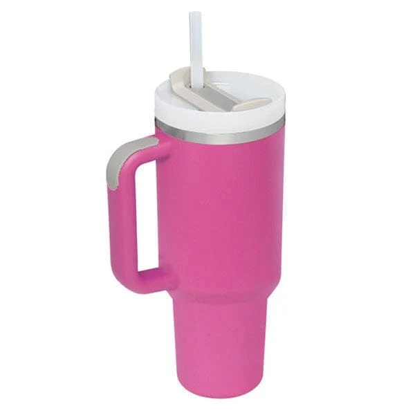 HydriEase 40oz Vacuum Insulated Tumbler Cup With Handle & Straw - Image 11