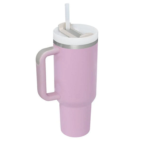 HydriEase 40oz Vacuum Insulated Tumbler Cup With Handle & Straw - Image 8