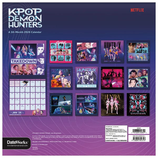 KPop Demon Hunters 2026 16-Month Full Page Wall Calendar (1pc) - Image 4