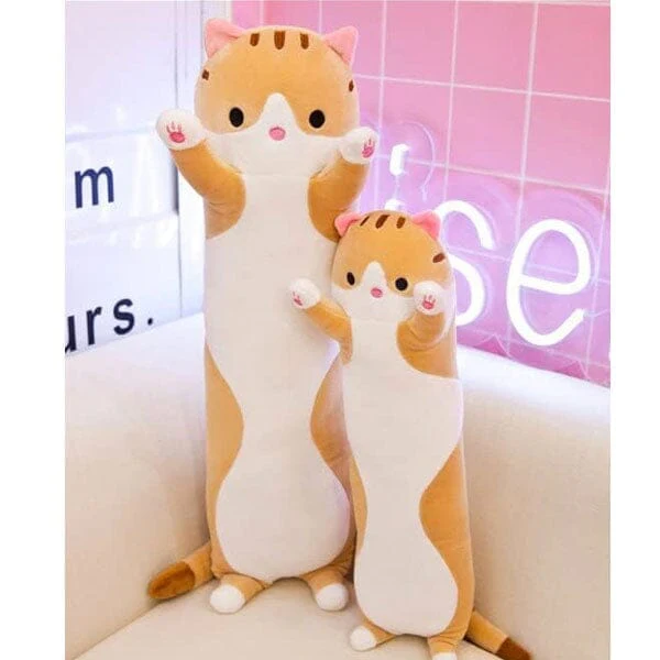 Long Animal Plush Toy Styles (3FT Long!) | Orange Tabby Cat - Image 3