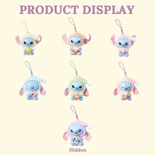 MINISO x Disney: Stitch "Eat Something Before Sleep" Series Plush Keychain Blind Box (1pc) - Image 9