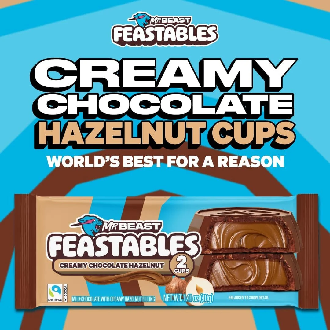 MrBeast Feastables Creamy Hazelnut Chocolate Cups - 1.41oz - Image 5