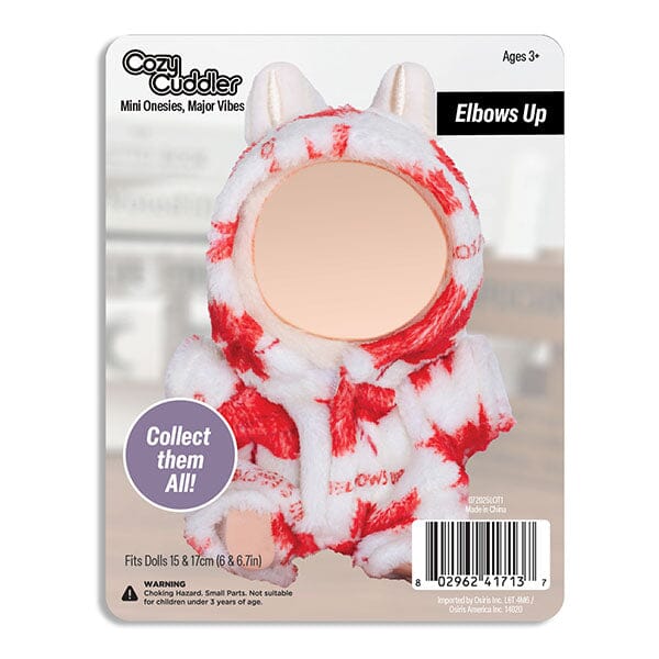 Outfit: "Elbows Up!" Canadian Onesie for Dolls - Petite Threads x Cozy Cuddler - Image 3