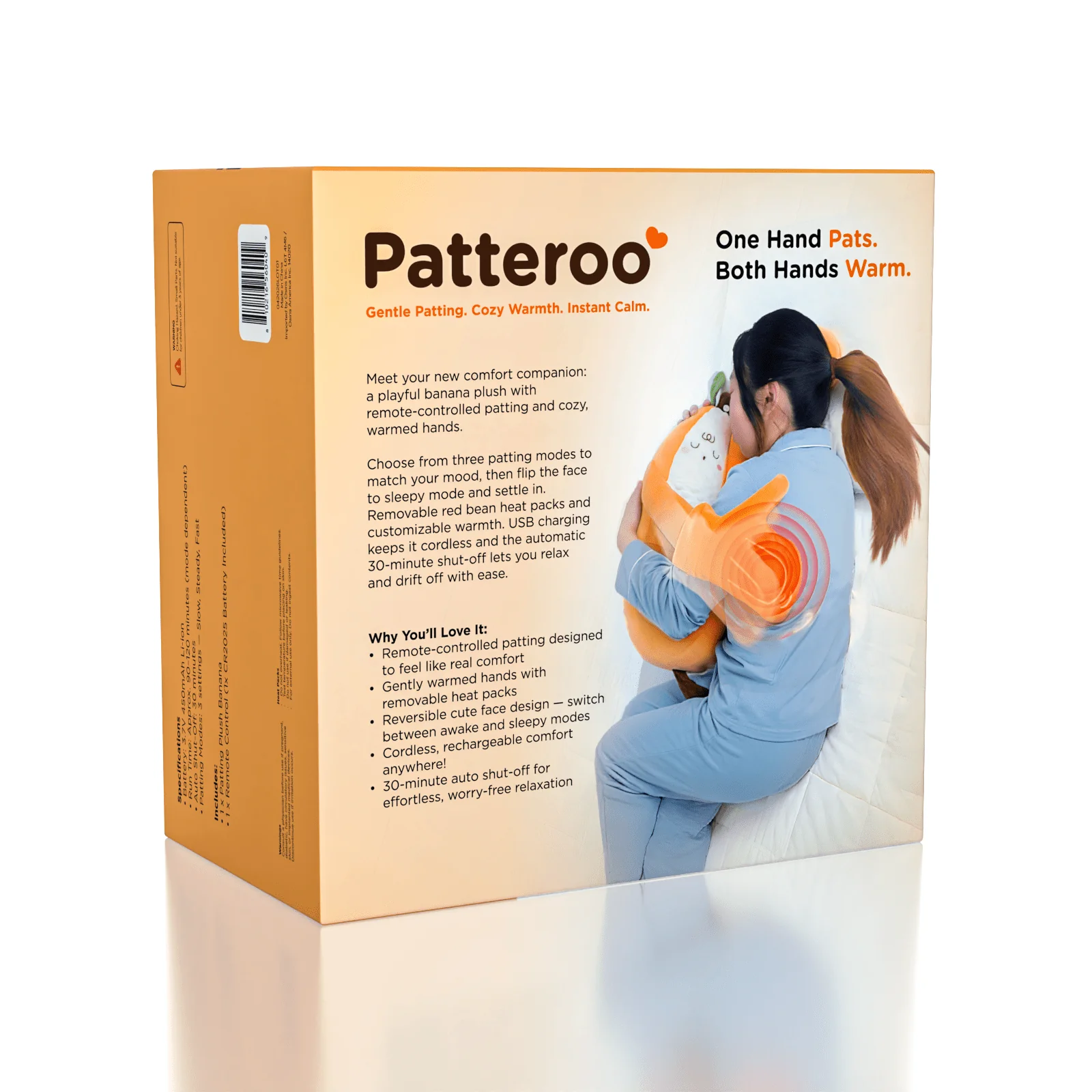 Patteroo Patting & Warming Banana Body Pillow Plush Toy - Image 2