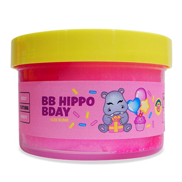 PeachyBbies Novelty Slime Fidget Putty (7oz Jar) "BB Hippo Bday" Icee Slime - Image 3