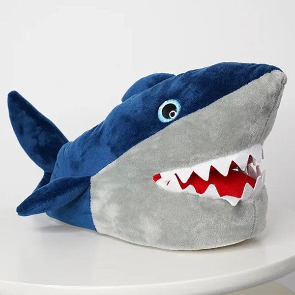 Plush Shark Slippers Unisex Rubber Sole Shoe (1 Pair) One-Size-Fits-Most - Image 3