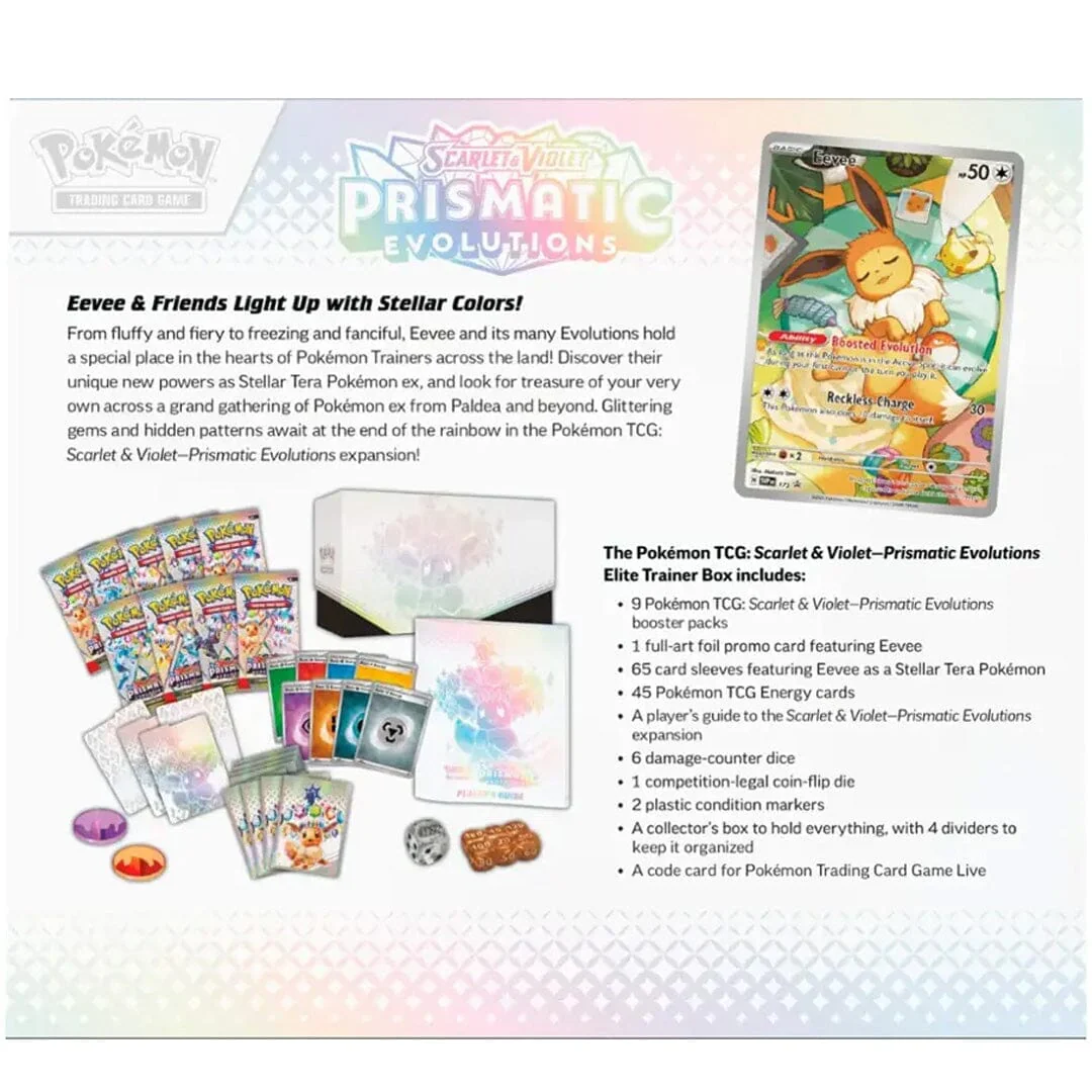 Pokémon TCG: Scarlet & Violet Prismatic Evolutions Elite Trainer Box - Image 8
