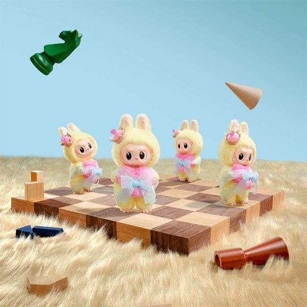 Pop Mart x THE MONSTERS: Labubu "Let's Checkmate" Plush Doll Pendant (1pc) Scratch & Dent Packaging - Image 7