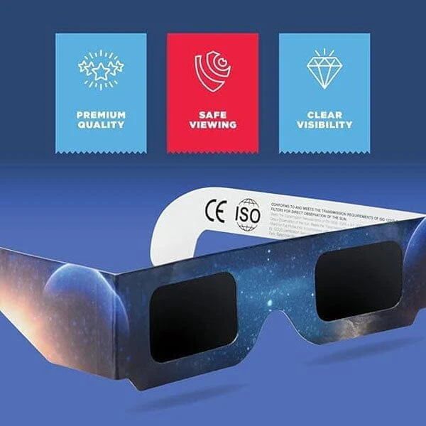 Solar Eclipse Glasses 2025 (1 Pair) AAS Approved - Image 5