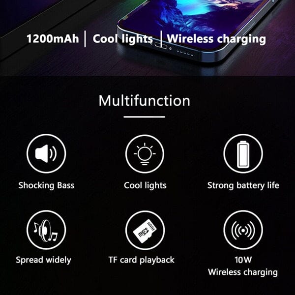 SoundLogic XT: Bluetooth Speaker with LED Lights and Wireless Charger - Image 6
