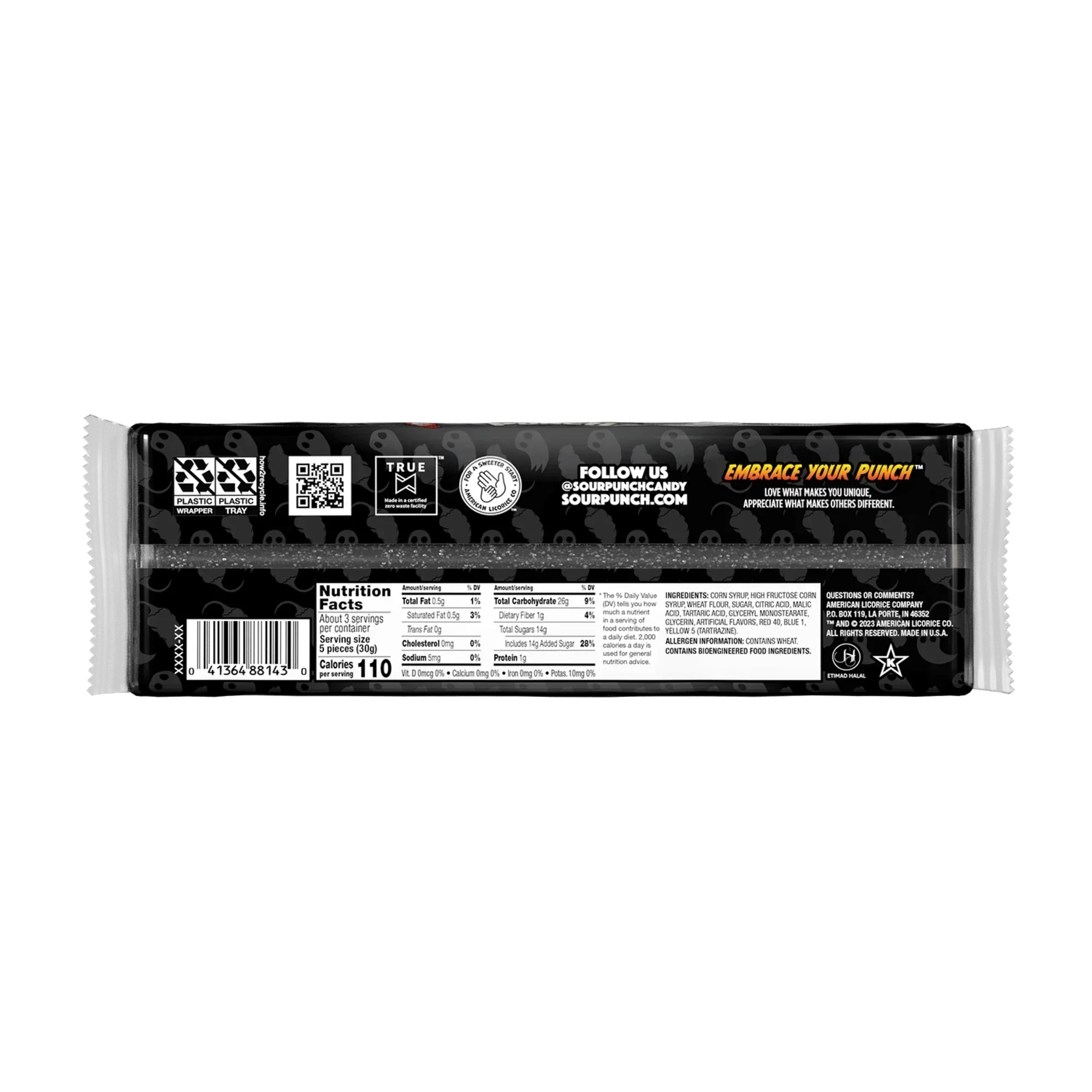 Sour Punch Ghost Pepper Roulette Straws 3.2oz Tray - Image 2
