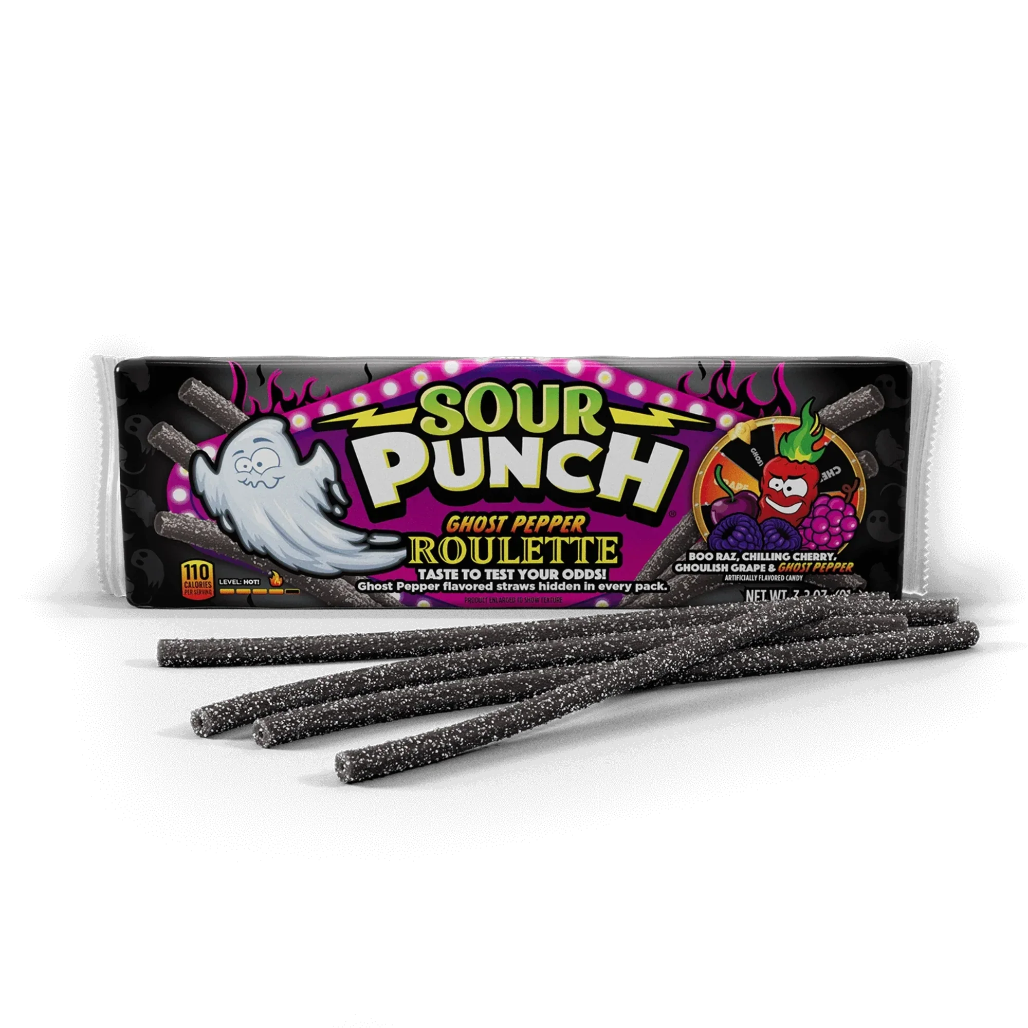 Sour Punch Ghost Pepper Roulette Straws 3.2oz Tray - Image 3