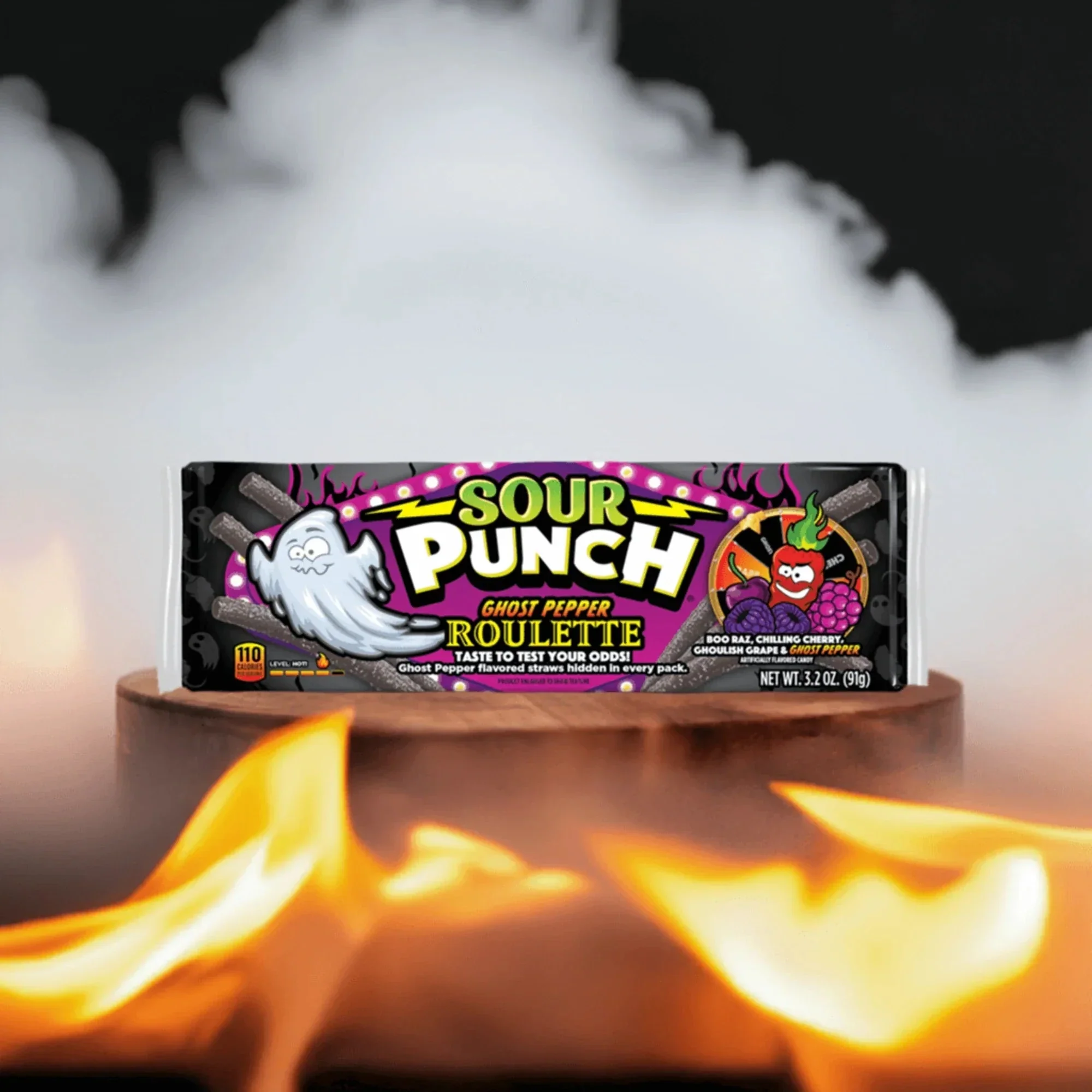 Sour Punch Ghost Pepper Roulette Straws 3.2oz Tray - Image 4