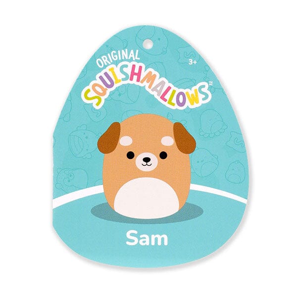 Squishmallows Super Soft Plush Toys 7.5" Sam the Brown Dog (White Belly) - Image 5