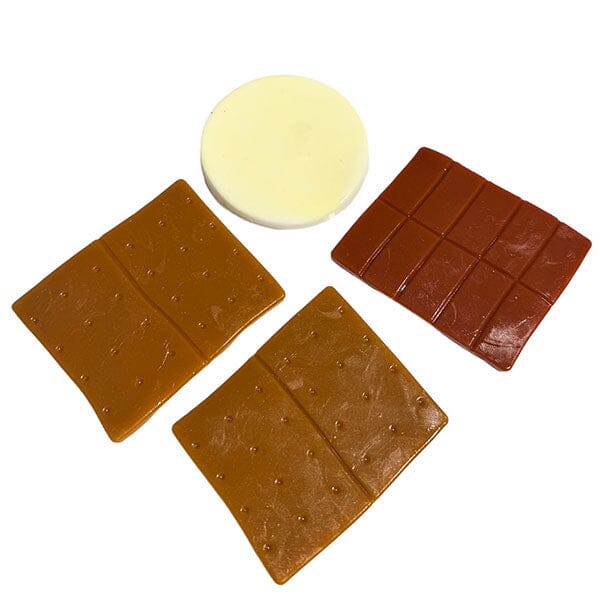 Taba Squishies® Peelables Deluxe Premium Silicone Fidget Toy (1pc) Chocolate S'more - Image 4