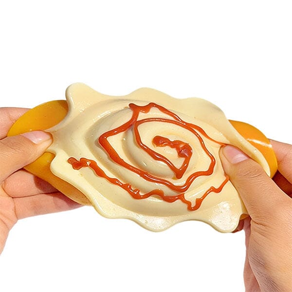 Taba Squishies® Peelables Deluxe Premium Silicone Fidget Toy (1pc) Cinnamon Bun - Image 2