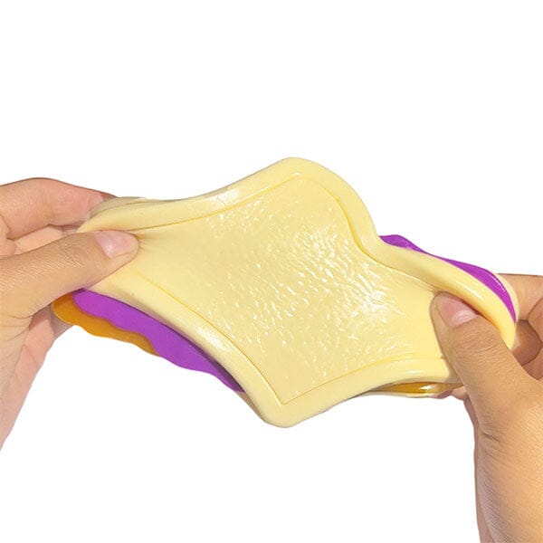 Taba Squishies® Peelables Deluxe Premium Silicone Fidget Toy (1pc) PB&J Sandwich - Image 2