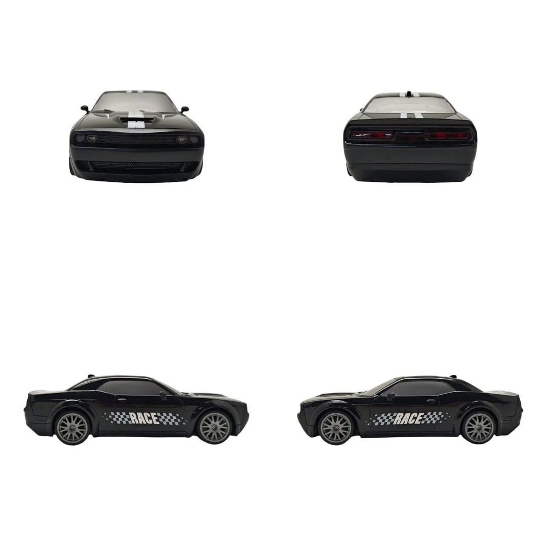Tough Trax TurboDrifter: Mini RC Drift Car Black - Image 3